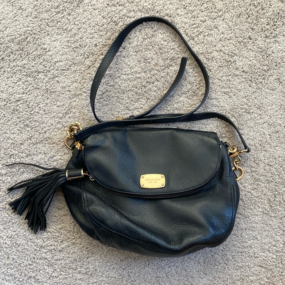 Michael Kors Black leather crossbody